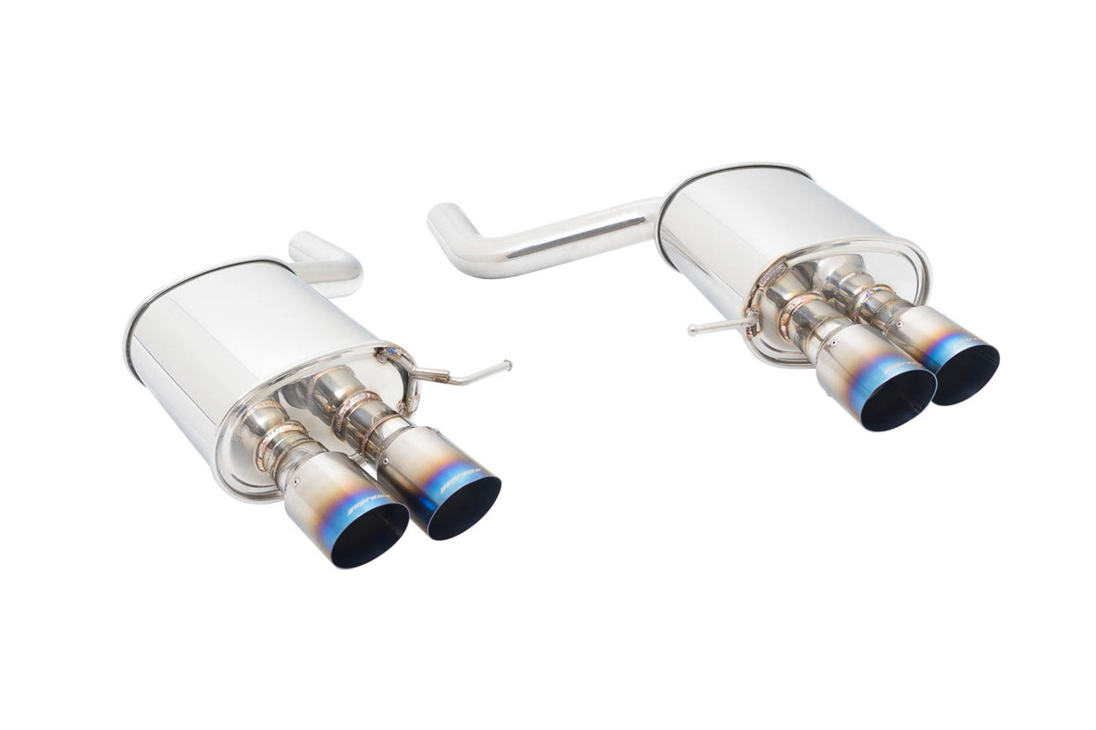 Supremo Exhaust System for BMW F10 2011+ (535i w/ M-Sport Bumper) - Blue Titanium Tips - MR-ABE-BF10V2-BT-RR+RL