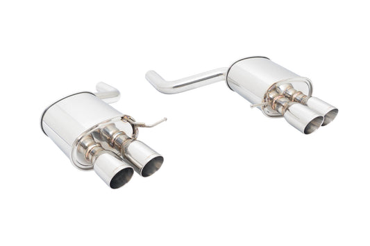 Supremo Exhaust System for BMW F10 2011+ (535i w/ M-Sport Bumper) - Stainless Rolled Tips - MR-ABE-BF10V2-SRT-RR+RL